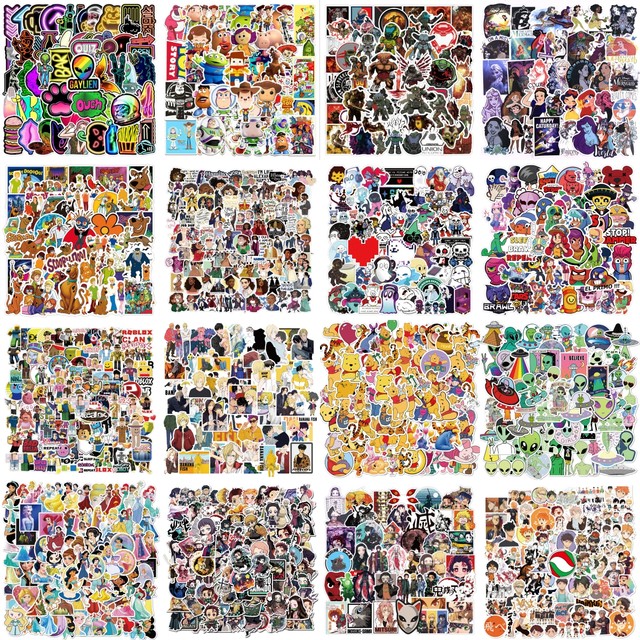 50/100/200/400/PCS/Set Not Repeating Anime Mixed Comic Stickers Phone  Fridge Luggage Skateboard PVC Waterproof Cartoon Stickers - AliExpress